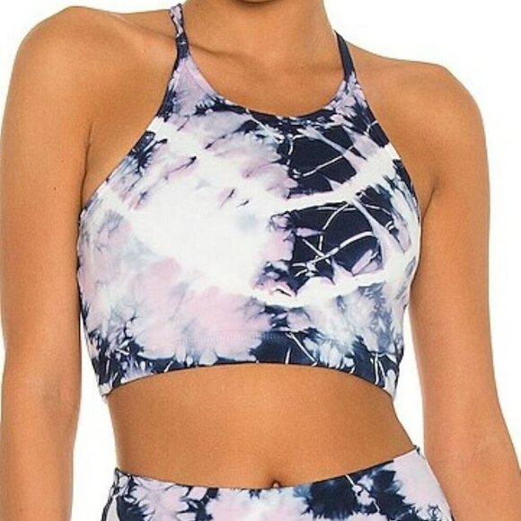 ELECTRIC & ROSE Quinn Chevron Sports Bra-LAVENDER-XS-NWT - Picture 1 of 12